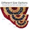 In the Breeze Stars and Stripes Pleated Fan Bunting, Antiqued/Tea-Stained, 1.5' x 3'